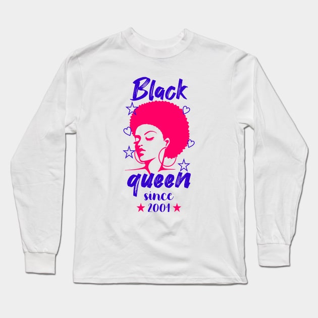 black queen since 2004 Long Sleeve T-Shirt by Carolina Cabreira